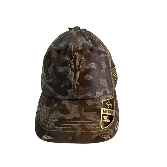 Arizona State Sun Devils OHT Military Men's Top of the World Camo Grey Hat New - Picture 3 of 9